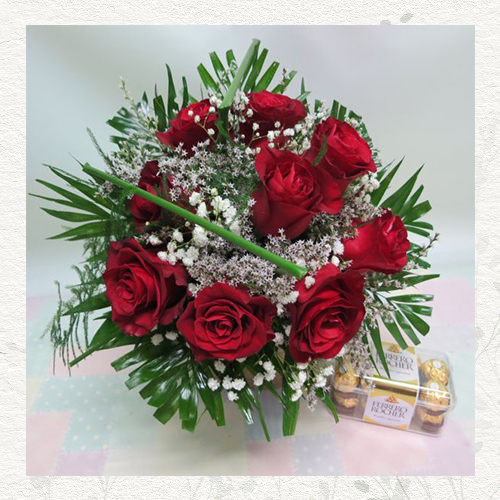 Devet ruža i Ferrero Rocher • Viola Flowers